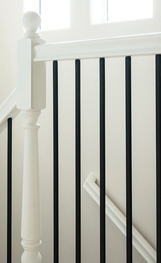 Banister on stairs